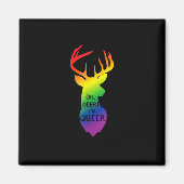 Oh Deer Queer Pride Celebration Funny LGBT Gift Magnet (Vorne)