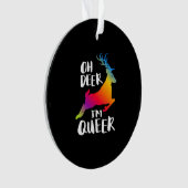 Oh Deer Queer Pride Minimal ArtistAcrylic Ornament (Vorderseite)