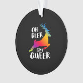 Oh Deer Queer Pride Minimal ArtistAcrylic Ornament (Vorderseite)