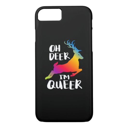 Oh Deer Queer Pride Minimal Artistic Style Case-Mate iPhone Hülle (Rückseite)