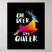 Oh Deer Queer Pride Minimal Artistic Style Poster (Vorne)