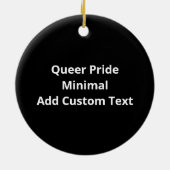 Oh Deer Queer Pride Minimal Artistic StyleOrnament Keramik Ornament (Hinten)