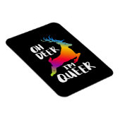Oh Deer Queer Pride Minimaler Kunststil Magnet (Rechte Seite)