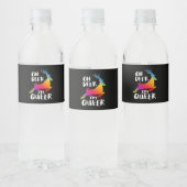 Oh Deer Queer Pride Minimaler Kunststil Wasserflaschenetikett (Flaschen)