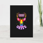 Oh Deer Queer Pride Month Celebration Gift Karte (Vorderseite)