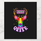 Oh Deer Queer Pride Month Celebration Gift  Weinetikett (Einzelnes Label)