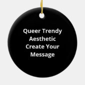 Oh Deer Queer Trendy Aesthetic Design Keramik Ornament (Hinten)