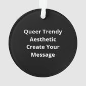 Oh Deer Queer Trendy Aesthetic Design Ornament (Rückseite)
