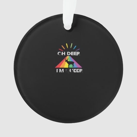 Oh Deer Queer Trendy Aesthetic Design Ornament (Vorderseite)