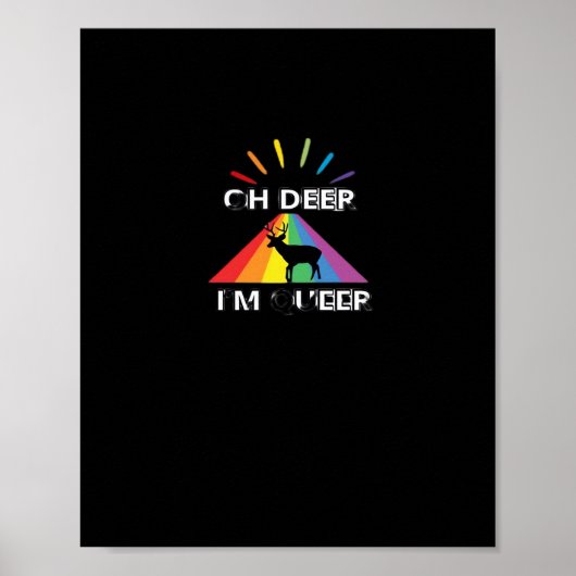 Oh Deer Queer Trendy Aesthetic Design Poster (Vorne)