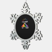 Oh Deer Queer Trendy Aesthetic Design Schneeflocken Zinn-Ornament (Rechts)