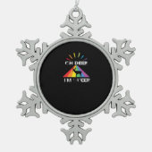 Oh Deer Queer Trendy Aesthetic Design Schneeflocken Zinn-Ornament (Vorderseite)