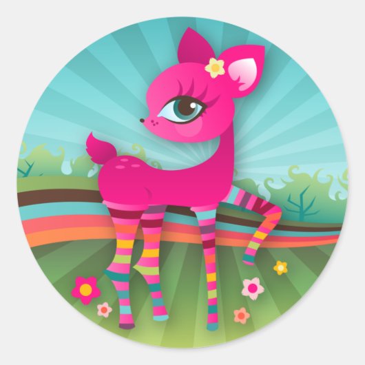 Oh, Deer! Rainbow Fun Stickers (Vorderseite)