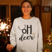 Oh Deer Reindeer Antlers Funny Christmas T-Shirt