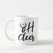 Oh Deer Reindeer Antlers Weihnachts-Minimal Kaffeetasse (Links)