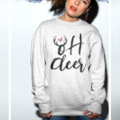 Oh Deer Reindeer Antlers Weihnachts-Minimal Sweatshirt