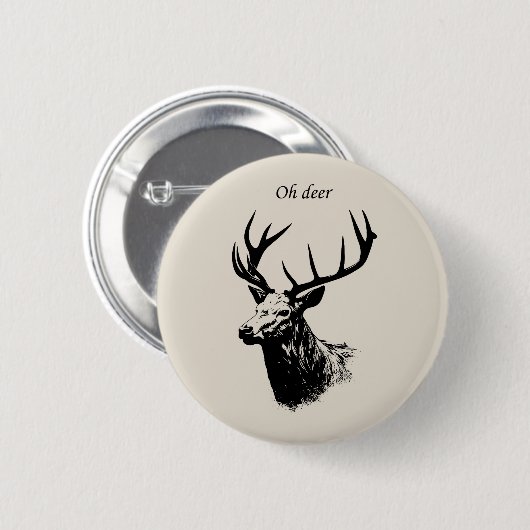 Oh Deer Reindeer Button (Vorne & Hinten)