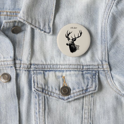 Oh Deer Reindeer Button (Beispiel)
