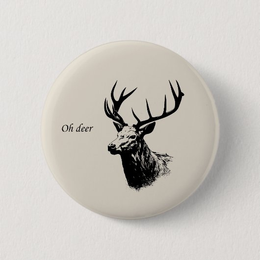Oh Deer Reindeer Button (Vorderseite)
