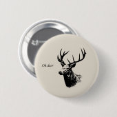 Oh Deer Reindeer Button (Vorne & Hinten)