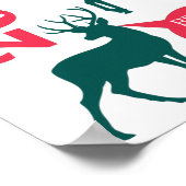 Oh Deer Reindeer Weihnachtsspass Poster (Ecke)