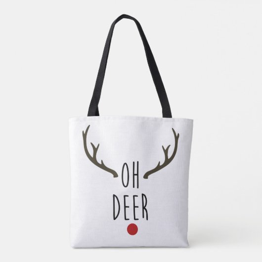 OH DEER Rentier Weihnachtsfest Tasche (Rückseite)