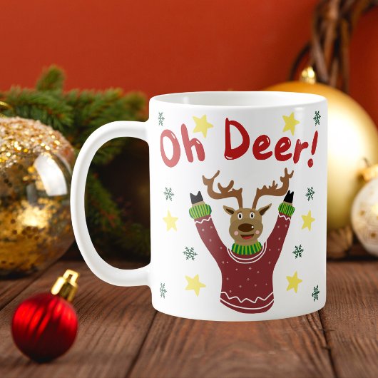 Oh Deer Rentier Weihnachtslustige Tasse