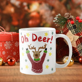 Oh Deer Rentier Weihnachtslustige Tasse