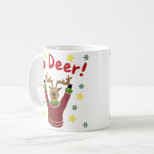 Oh Deer Rentier Weihnachtslustige Tasse (Vorderseite Links)