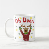 Oh Deer Rentier Weihnachtslustige Tasse (Links)