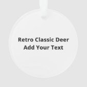 Oh Deer Retro Classic Design Acrylic Ornament (Rückseite)