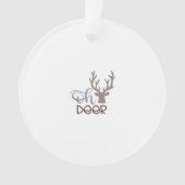 Oh Deer Retro Classic Design Acrylic Ornament (Vorderseite)