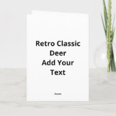 Oh Deer Retro Classic Design Folded Greeting Card Karte (Rückseite)