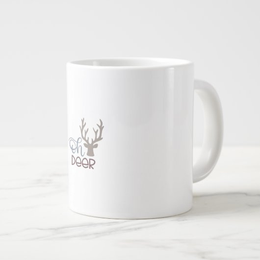 Oh Deer Retro Classic Design Jumbo-Tasse (Vorderseite Rechts)