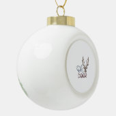 Oh Deer Retro Classic Design Keramik Kugel-Ornament (Links)
