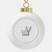 Oh Deer Retro Classic Design Keramik Kugel-Ornament (Vorderseite)
