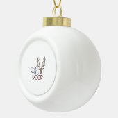 Oh Deer Retro Classic Design Keramik Kugel-Ornament (Rechts)