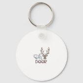Oh Deer Retro Classic Design Keychain Schlüsselanhänger (Vorderseite)