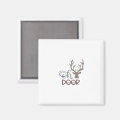 Oh Deer Retro Classic Design  Magnet (Vorderseite/Rückseite)