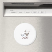 Oh Deer Retro Classic Design Magnet (In Situ (Geschirrspüler))