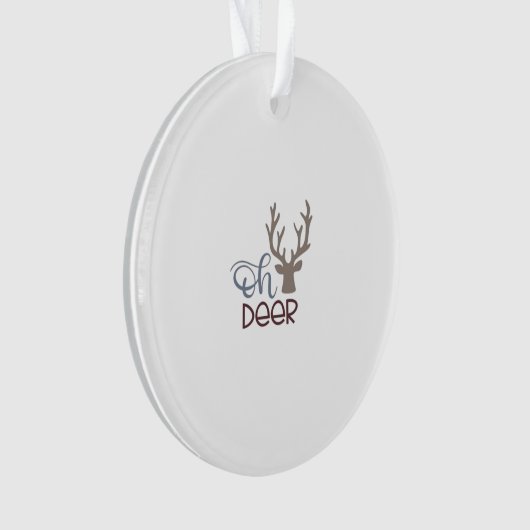 Oh Deer Retro Classic Design Ornament (Vorderseite)