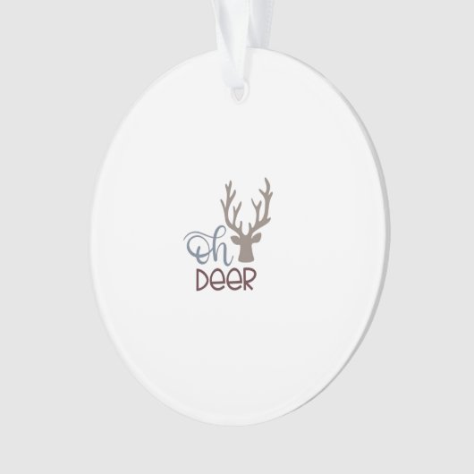Oh Deer Retro Classic Design Ornament (Vorderseite)