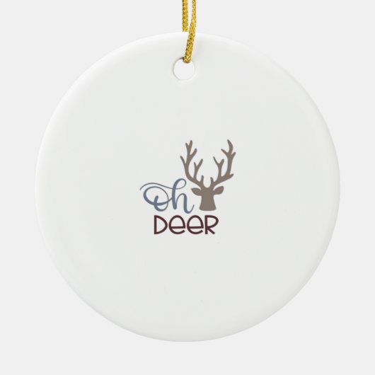 Oh Deer Retro Classic Design Ornament (Vorne)