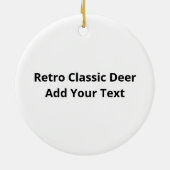 Oh Deer Retro Classic Design Ornament (Hinten)