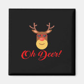 Oh Deer Retro Classic Magnet (Vorne)