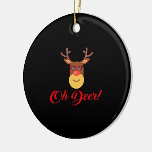 Oh Deer Retro Classic Ornament (Links)