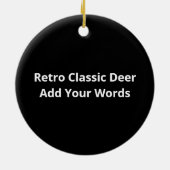Oh Deer Retro Classic Ornament (Hinten)