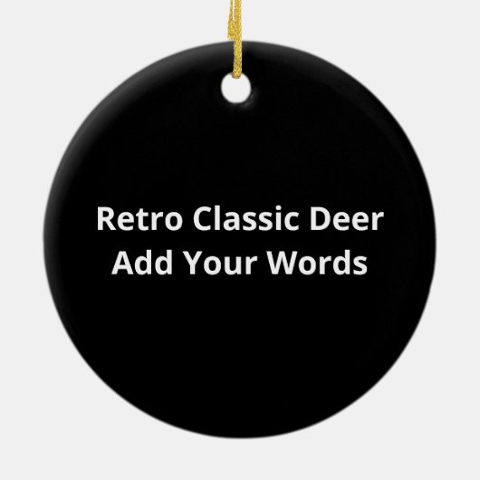 Oh Deer Retro Classic  Ornament (Hinten)