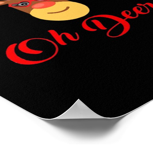 Oh Deer Retro Classic Poster (Ecke)