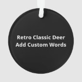Oh Deer Retro Classic Style Acrylic Ornament (Rückseite)
